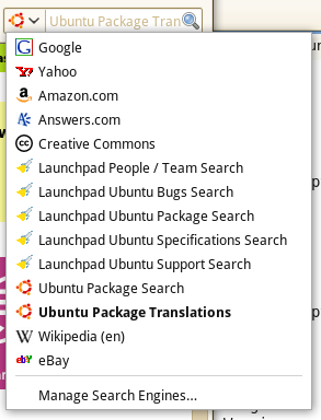 Rosetta Firefox search box